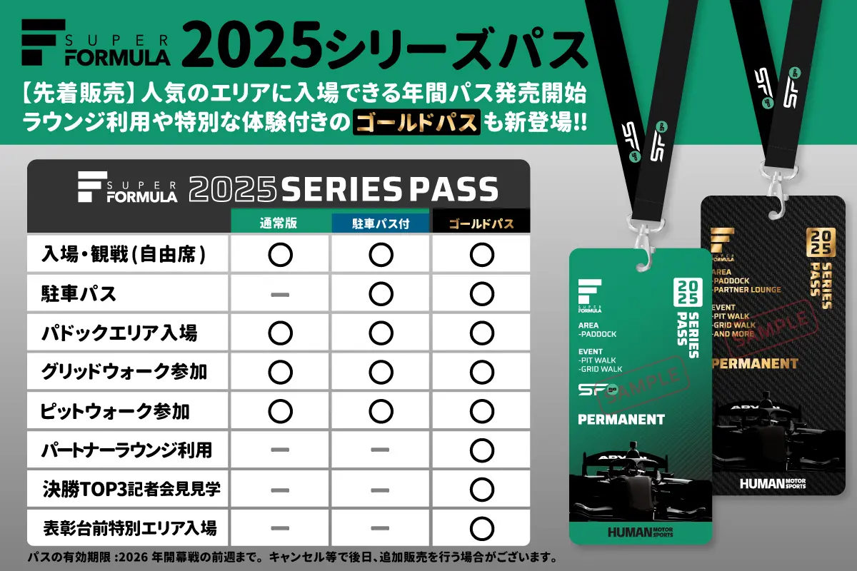 SUPER FORMULA 2025シリーズパス